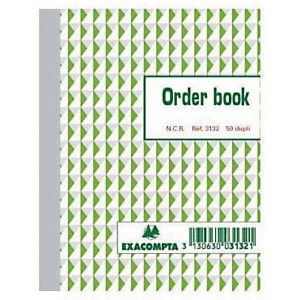 Order Books ligné 2 exemplaires modèle B3132 format  13,5 x 10,5 cm Exacompta