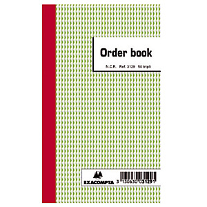 Order Books ligné 3 exemplaires modèle B3129 format 17,5 x 10,5 cm Exacompta Order Books ligné 3 exemplaires modèle B3129 format 17,5 x 10,5 cm Exacompta