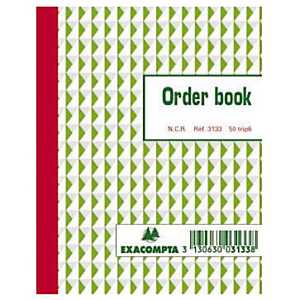 Order Books ligné 3 exemplaires modèle B3133 format 13,5 x 10,5 cm Exacompta Order Books ligné 3 exemplaires modèle B3133 format 13,5 x 10,5 cm Exacompta