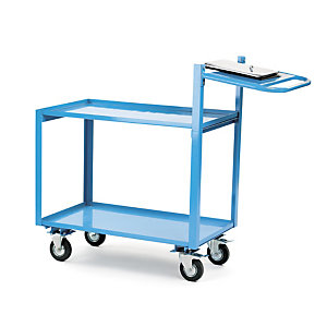 Order picking trolleys with chipboard shelf 