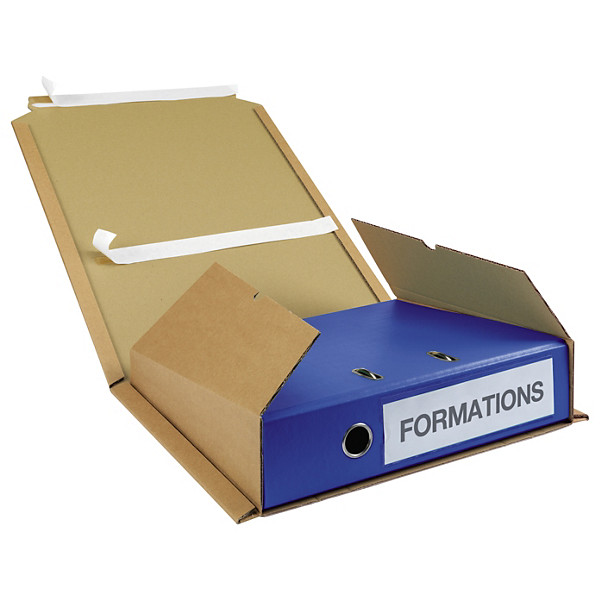 Ordnerdoos met zelfklevende sluiting met rug van 4 tot 8 cm - 1