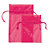 Organza drawstring bags, fuchsia, 100x120mm, pack of 25 - 3