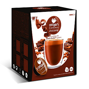 origen & sensations Chocolate Cápsulas de chocolate con leche, 16 dosis, 160 g