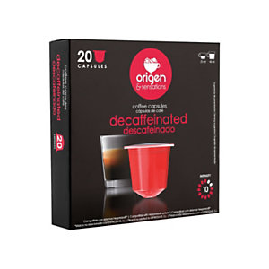 origen & sensations Descafeinado Cápsulas de café, tostado bajo-medio, 20 dosis, 100 g
