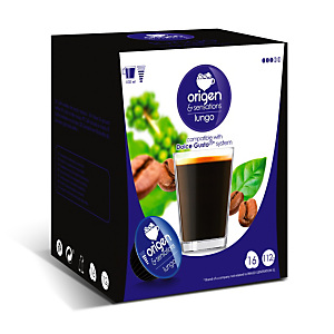 origen & sensations Espresso Lungo Cápsulas de café, tostado medio-intenso, 16 dosis, 112 g origen & sensations Espresso Lungo Cápsulas de café, tostado medio-intenso, 16 dosis, 112 g