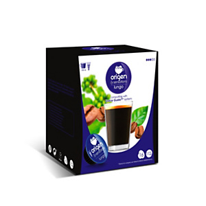 origen & sensations Espresso Lungo Cápsulas de café, tostado medio-intenso, 16 dosis, 112 g origen & sensations Espresso Lungo Cápsulas de café, tostado medio-intenso, 16 dosis, 112 g