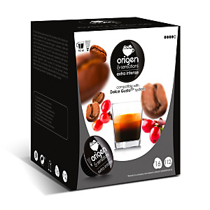 origen & sensations Extra Intenso Cápsulas de café, tostado intenso, 16 dosis, 112 g origen & sensations Extra Intenso Cápsulas de café, tostado intenso, 16 dosis, 112 g