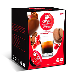 origen & sensations Intenso Cápsulas de café, tostado medio-intenso, 16 dosis, 112 g origen & sensations Intenso Cápsulas de café, tostado medio-intenso, 16 dosis, 112 g