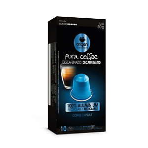 origen & sensations Pura Descafeinado Cápsulas de café, tostado bajo-medio, 10 dosis, 50 g