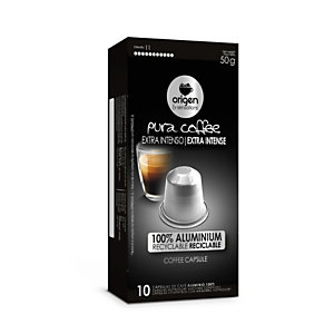 origen & sensations Pura Extra Intenso Cápsulas de café, tostado intenso, 10 dosis, 50 g