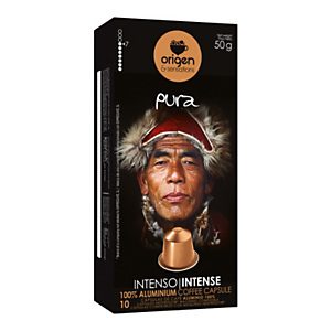 origen & sensations Pura Intenso Cápsulas de café, tostado medio-intenso, 10 dosis, 50 g origen & sensations Pura Intenso Cápsulas de café, tostado medio-intenso, 10 dosis, 50 g