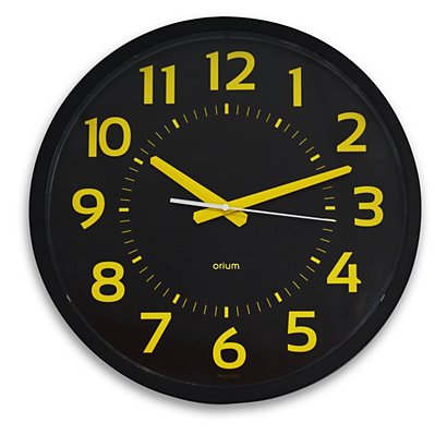 ORIUM Contraste - Horloge analogique murale silencieuse à quartz - Diamètre 40 cm - Noir - 1