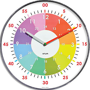 ORIUM Horloge d'apprentissage, diamètre 30 cm, idéal pour apprendre l'heure