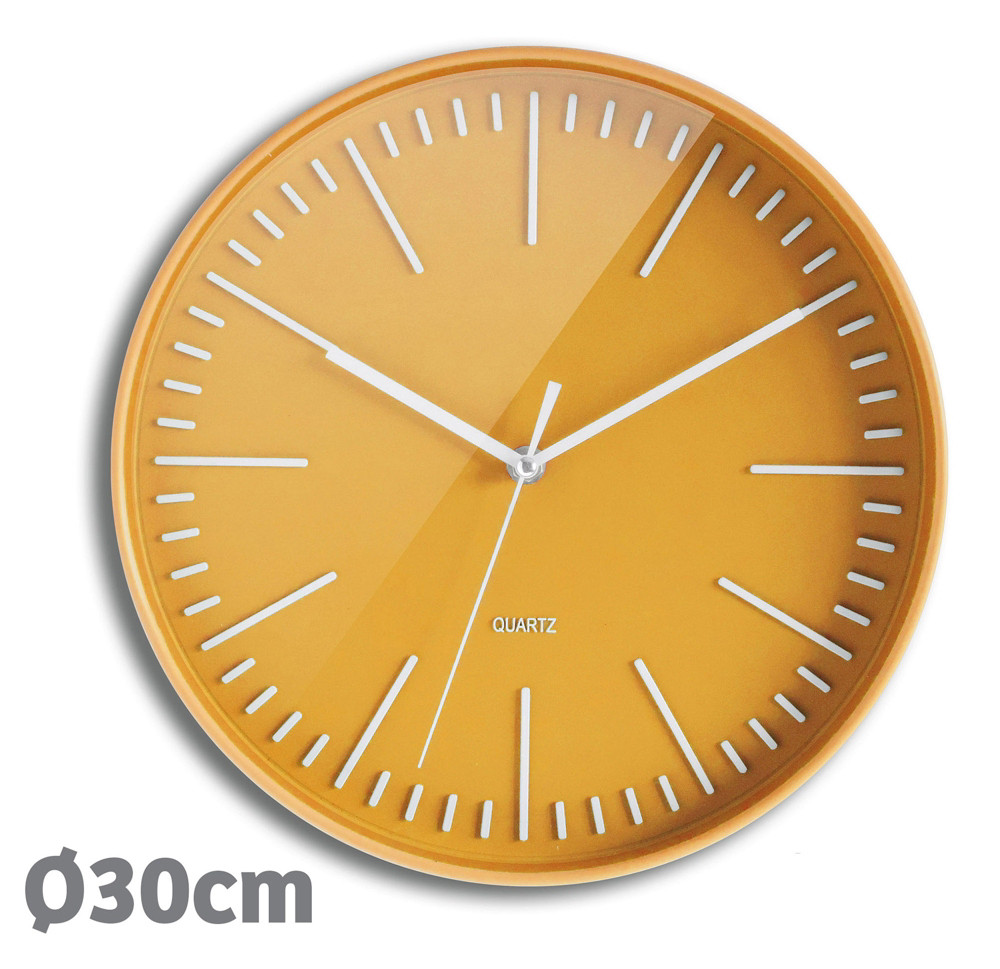 ORIUM Horloge Tendancia à Quartz, diamètre 30 cm - Jaune