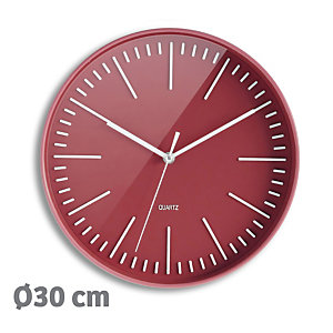 ORIUM Horloge Tendancia à Quartz, diamètre 30 cm - Rouge brique