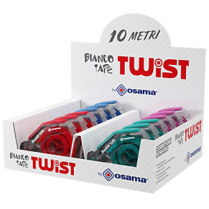 OSAMA Correttore a nastro Bianco Tape Twist - 5mmx10 mt - Osama OSAMA Correttore a nastro Bianco Tape Twist - 5mmx10 mt - Osama
