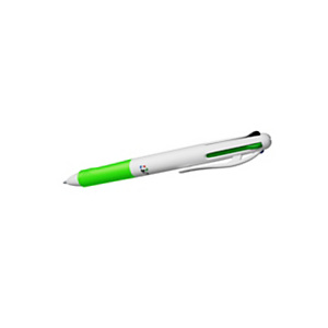OSAMA Penna a sfera a scatto 4 Multi, Punta 1 mm, Fusto Bianco e Grip Colori Assortiti Fluo, Inchiostro 4 colori: Nero, Blu, Rosso, Verde OSAMA Penna a sfera a scatto 4 Multi, Punta 1 mm, Fusto Bianco e Grip Colori Assortiti Fluo, Inchiostro 4 colori: Nero, Blu, Rosso, Verde