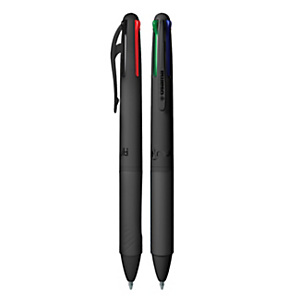 OSAMA Penna a sfera a scatto 4 Multi Urban, Punta 1 mm, Fusto Nero, Inchiostro 4 colori: Nero, Blu, Rosso, Verde OSAMA Penna a sfera a scatto 4 Multi Urban, Punta 1 mm, Fusto Nero, Inchiostro 4 colori: Nero, Blu, Rosso, Verde