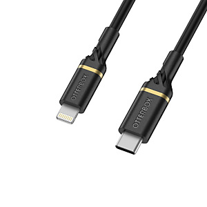 OtterBox Cable USB C-Lightning 1M USB-PD, noir, 1 m, Lightning, USB C, Mâle, Mâle, Noir 78-52551 OtterBox Cable USB C-Lightning 1M USB-PD, noir, 1 m, Lightning, USB C, Mâle, Mâle, Noir 78-52551