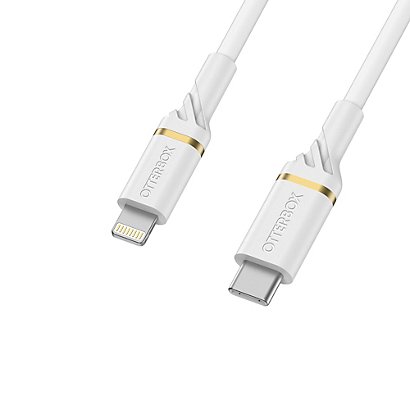 Otterbox Cable USB C-Lightning 2M USB-PD, Cloud Sky White, 2 m, Lightning, USB C, Macho, Macho, Blanco 78-52646 - 1