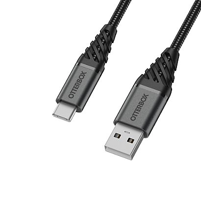 Otterbox Premium Cable USB A-C 1M, negro, 1 m, USB C, USB A, USB 2.0, 480 Mbit/s, Negro 78-52664 - 1