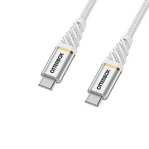 Otterbox Premium Cable USB C-C 1M USB-PD, Cloud Sky White, 1 m, USB C, USB C, USB 2.0, 480 Mbit/s, Blanco 78-52680 Otterbox Premium Cable USB C-C 1M USB-PD, Cloud Sky White, 1 m, USB C, USB C, USB 2.0, 480 Mbit/s, Blanco 78-52680