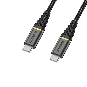 OtterBox Premium Cable USB C-C 1M USB-PD, noir, 1 m, USB C, USB C, USB 2.0, 480 Mbit/s, Noir 78-52677 OtterBox Premium Cable USB C-C 1M USB-PD, noir, 1 m, USB C, USB C, USB 2.0, 480 Mbit/s, Noir 78-52677