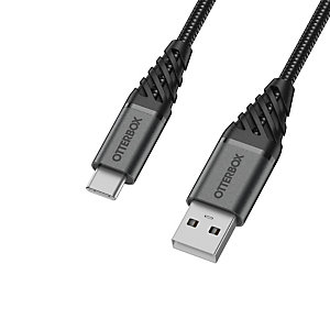 Otterbox Premium Cable USB A-C 3M, negro, 3 m, USB C, USB A, USB 2.0, 480 Mbit/s, Negro 78-52666