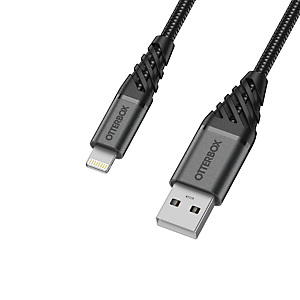 Otterbox Premium Cable USB A-Lightning 1M, negro, 1 m, Lightning, USB A, Macho, Macho, Negro 78-52643 Otterbox Premium Cable USB A-Lightning 1M, negro, 1 m, Lightning, USB A, Macho, Macho, Negro 78-52643