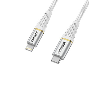 OtterBox Premium Cable USB C-Lightning 1M USB-PD, Cloud Sky White, 1 m, Lightning, USB C, Mâle, Mâle, Blanc 78-52651 OtterBox Premium Cable USB C-Lightning 1M USB-PD, Cloud Sky White, 1 m, Lightning, USB C, Mâle, Mâle, Blanc 78-52651