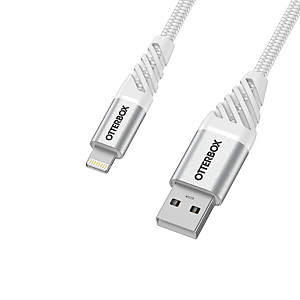 OtterBox Premium Cable USB A-Lightning 2M, Cloud Sky White, 2 m, Lightning, USB A, Mâle, Mâle, Blanc 78-52641 OtterBox Premium Cable USB A-Lightning 2M, Cloud Sky White, 2 m, Lightning, USB A, Mâle, Mâle, Blanc 78-52641
