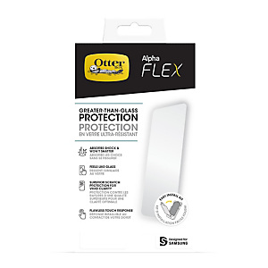 Otterbox Protector de Pantalla Alpha Flex para Galaxy S23 Ultra, Protección Ultra Fuerte contra astillados y grietas, resistente a roturas, Antimicrobiano, Samsung, Galaxy S23 Ultra 77-94393