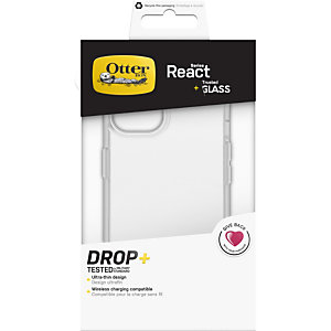 Otterbox React + Trusted Glass Series para Apple iPhone 13, transparente, Funda, Apple, iPhone 13, 15,5 cm (6.1''), Transparente 78-80614