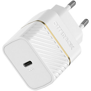 OtterBox EU Wall Charger 20W - 1X USB-C 20W USB-PD, Cloud Dust White, Intérieure, Secteur, 5 V, Blanc 78-80349