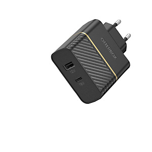 OtterBox EU Wall Charger 30W - USB-C 18W + USB-A 12W USB-PD, noir, Intérieure, Secteur, 9 V, Noir 78-52723