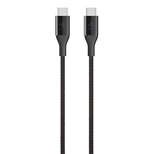 OUTLET Belkin F2CU050BT04-BLK, 1,2 m, USB C, USB C, Male connector / Male connector, 480 Mbit/s, Negro OUTLET Belkin F2CU050BT04-BLK, 1,2 m, USB C, USB C, Male connector / Male connector, 480 Mbit/s, Negro