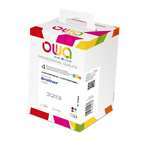 OWA K10199OW Cartouche d'encre remanufacturée compatible BROTHER LC3213VAL - Pack 4 couleurs