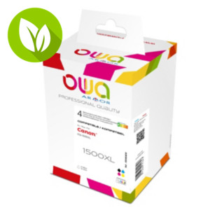 OWA K10404OW Cartucho de tinta remanufacturado, compatible con CANON PGI-1500XLBK + PGI-1500XLC + PGI-1500XLM + PGI-1500XLY (9182B004), Alta Capacidad, negro, cian, magenta, amarillo OWA K10404OW Cartucho de tinta remanufacturado, compatible con CANON PGI-1500XLBK + PGI-1500XLC + PGI-1500XLM + PGI-1500XLY (9182B004), Alta Capacidad, negro, cian, magenta, amarillo
