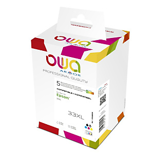 OWA K10489OW Cartouche d'encre remanufacturée compatible EPSON 33XL - Pack 4 couleurs