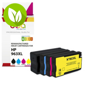 OWA K10542OW Cartucho de tinta remanufacturado, compatible con HP 963XL (3JA30AE, 3JA27AE, 3JA28AE, 3JA29AE), Alta Capacidad, negro, cian, magenta, amarillo OWA K10542OW Cartucho de tinta remanufacturado, compatible con HP 963XL (3JA30AE, 3JA27AE, 3JA28AE, 3JA29AE), Alta Capacidad, negro, cian, magenta, amarillo