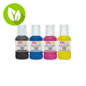 OWA K10619OW Botella de tinta compatible, compatible con CANON GI-56BK + GI-56C + GI-56BM + GI-56Y (4412C001, 4430C001,4431C001, 4432C001), negro, cian, magenta, amarillo OWA K10619OW Botella de tinta compatible, compatible con CANON GI-56BK + GI-56C + GI-56BM + GI-56Y (4412C001, 4430C001,4431C001, 4432C001), negro, cian, magenta, amarillo