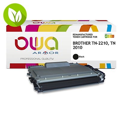 OWA K15465OW Tóner remanufacturado, compatible con BROTHER TN-2230, TN2230 / TN-2210, TN2210 / TN-2010, TN2010, negro