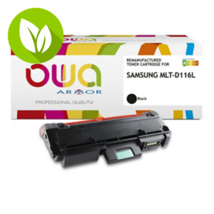 OWA K15672OW Tóner remanufacturado, compatible con SAMSUNG MLT-D116L/ELS (SU828A), Alta Capacidad, negro OWA K15672OW Tóner remanufacturado, compatible con SAMSUNG MLT-D116L/ELS (SU828A), Alta Capacidad, negro