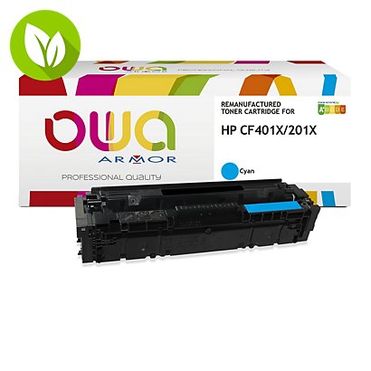 OWA K15833OW Tóner remanufacturado, compatible con HP 201X (CF401X), Alta Capacidad, cian
