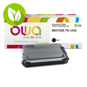 OWA K15963OW Tóner remanufacturado, compatible con BROTHER TN-3430, TN3430, negro OWA K15963OW Tóner remanufacturado, compatible con BROTHER TN-3430, TN3430, negro