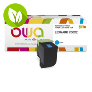 OWA K18026OW Tóner remanufacturado, compatible con LEXMARK 70C0X20, Alta Capacidad, cian OWA K18026OW Tóner remanufacturado, compatible con LEXMARK 70C0X20, Alta Capacidad, cian