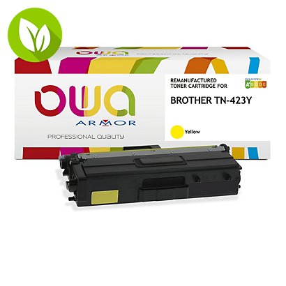 OWA K18064OW Tóner remanufacturado, compatible con BROTHER TN-423Y, TN423Y, Alta Capacidad, amarillo