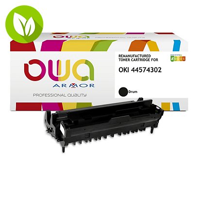 OWA K18142OW Tambor remanufacturado, compatible con OKI 01283601 / 44574302, negro