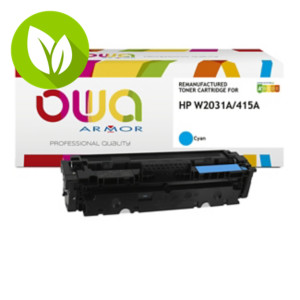 OWA K18642OW Tóner remanufacturado, compatible con HP 415A (W2031A), cian OWA K18642OW Tóner remanufacturado, compatible con HP 415A (W2031A), cian