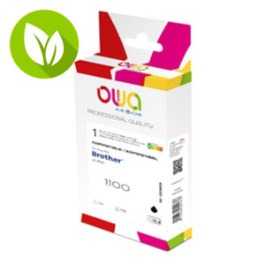 OWA K20349OW Cartucho de tinta remanufacturado, compatible con BROTHER LC-1100BK (LC1100BK), negro OWA K20349OW Cartucho de tinta remanufacturado, compatible con BROTHER LC-1100BK (LC1100BK), negro